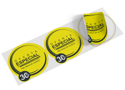 3 adesivos círculos 39,5x40cm