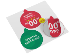 adesivo para vitrine círculos de natal