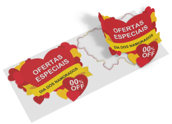 2 adesivos corações 59,5x50,6cm