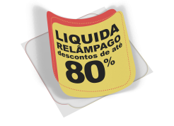 adesivo para vitrine quadrado com cantos arredondados