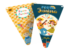 duas bandeirolas grandes