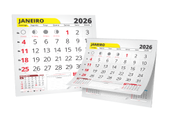 Bloco de Calendário para Folhinha 2026