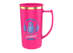 Caneca de Chopp Acrílico Borda Metalizada