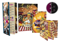 cardápios em pvc com espiral