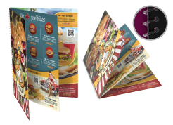 cardápio médio em pvc com espiral