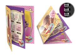 cardápio médio em pvc com wire-o