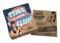 Cartão de Visita Duplo em Papel Kraft