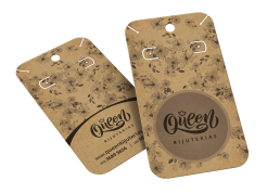 Cartela de bijuteria impressão em preto