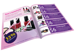 catálogos e revistas