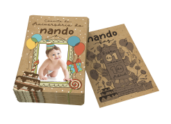 convite em papel kraft