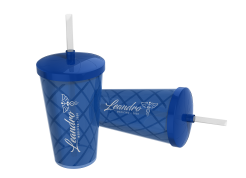 Copo Tornado Tampa e Canudo - 540ml