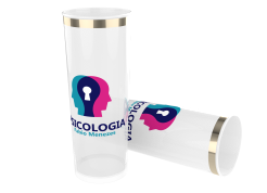 Copo Long Drink com Borda Metalizada 350ml