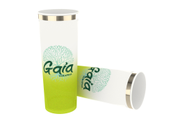 Copo Long Drink Degradê Borda Metalizada