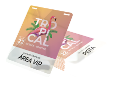 Credencial PVC Dois Furos e Dados Variáveis