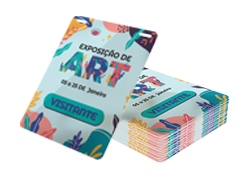 Credencial PVC Dois Furos e Arte Única 