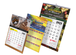 calendário de parede ou folhinha com bloco de calendário
