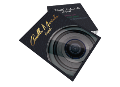 mini cartão com hot stamping e verniz localizado