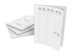 Miolo padrão para agenda semanal 