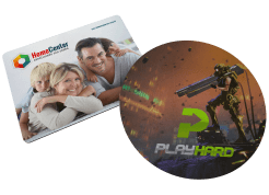 mouse pad retangular e redondo