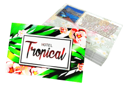 cartão postal metalizado