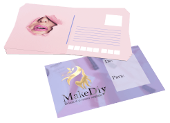 postal com verniz localizado e hot stamping