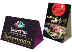 prisma de mesa verniz localizado e hot stamping