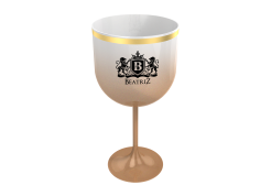 Taça de Gin Degradê com Borda Metalizada - 650ml 