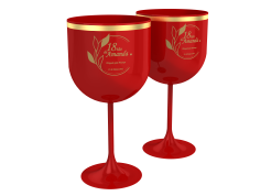 Taça de Gin Borda Metalizada 650ml