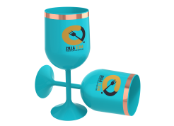 Taça de Vinho com Borda Metalizada 290ml