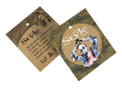 Tag impressão em papel kraft