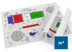 Plotagem de projetos full color por metro quadrado 