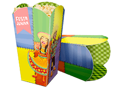 duas embalagens pipoca grande