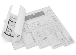 Plotagem de projetos impressão traços