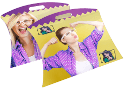 duas caixas travesseiro grande com alça