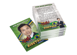 santinho promocional 6x9cm